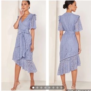 Women’s blue lace midi dress
